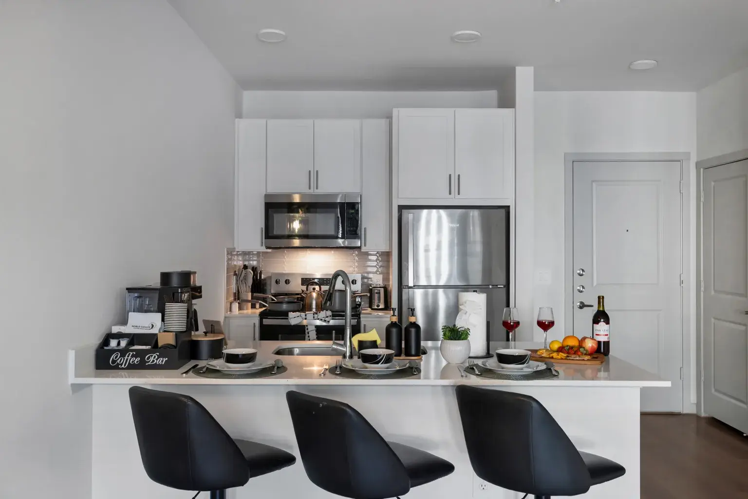 Kitchen with a breakfast bar