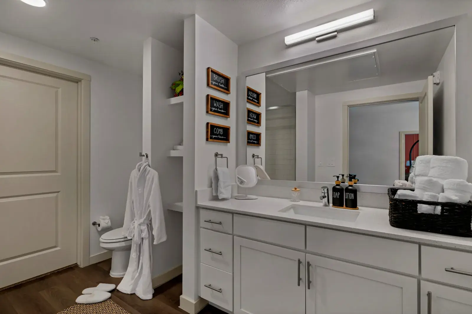 Bathroom with a double vanity