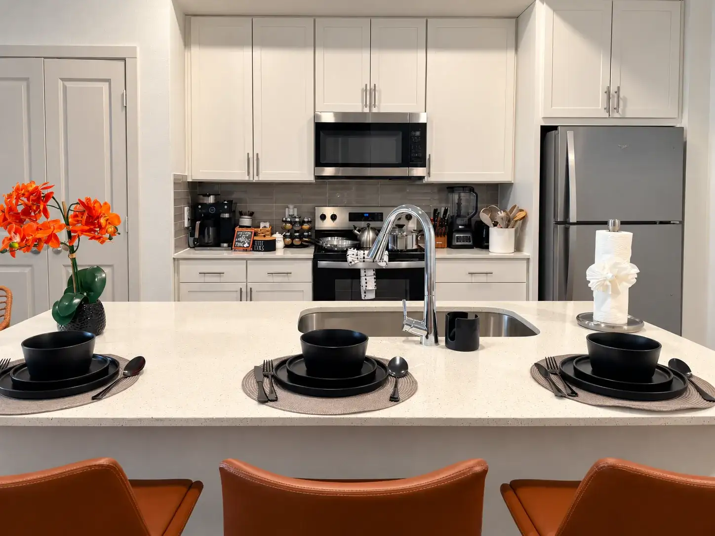 Kitchen with island seating