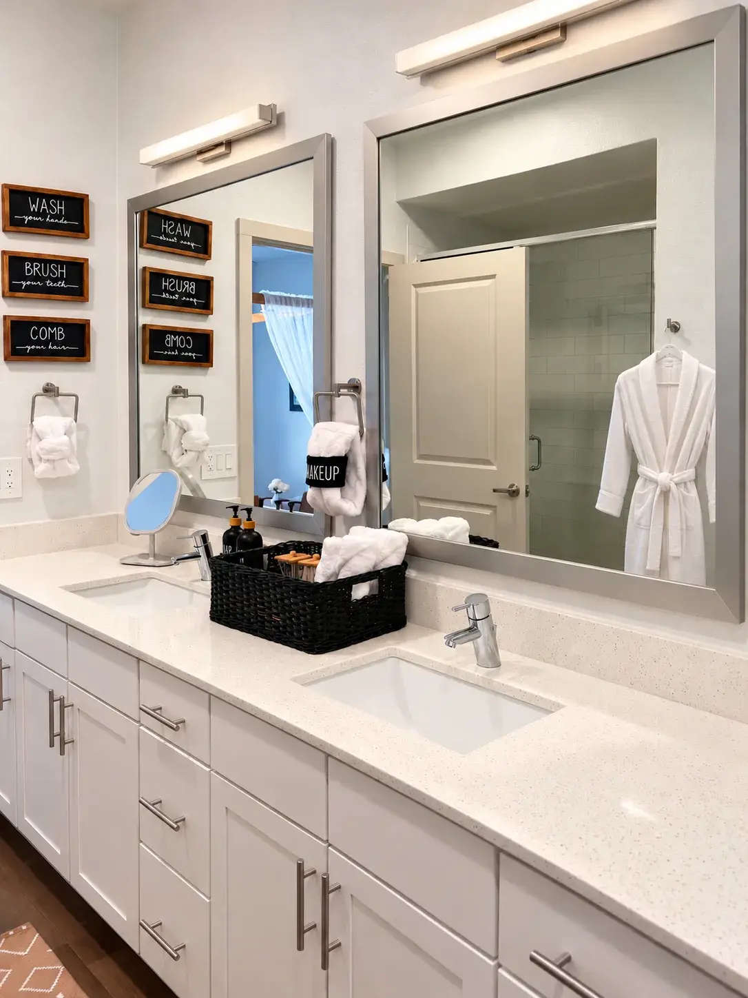 Bathroom with a double vanity