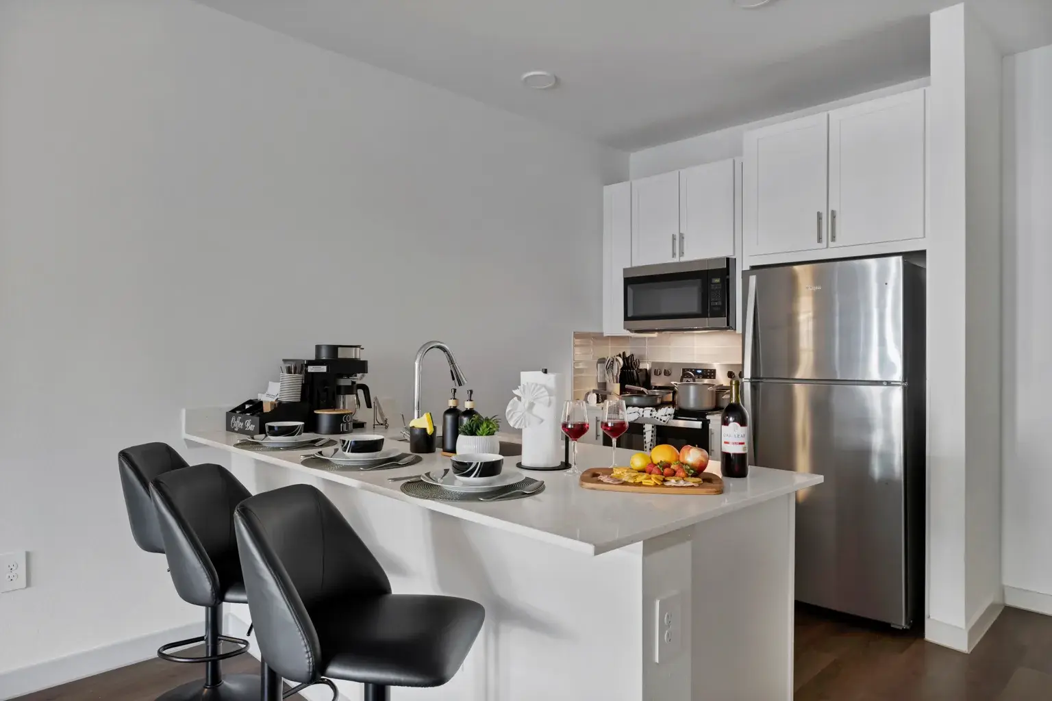 Kitchen with a breakfast bar