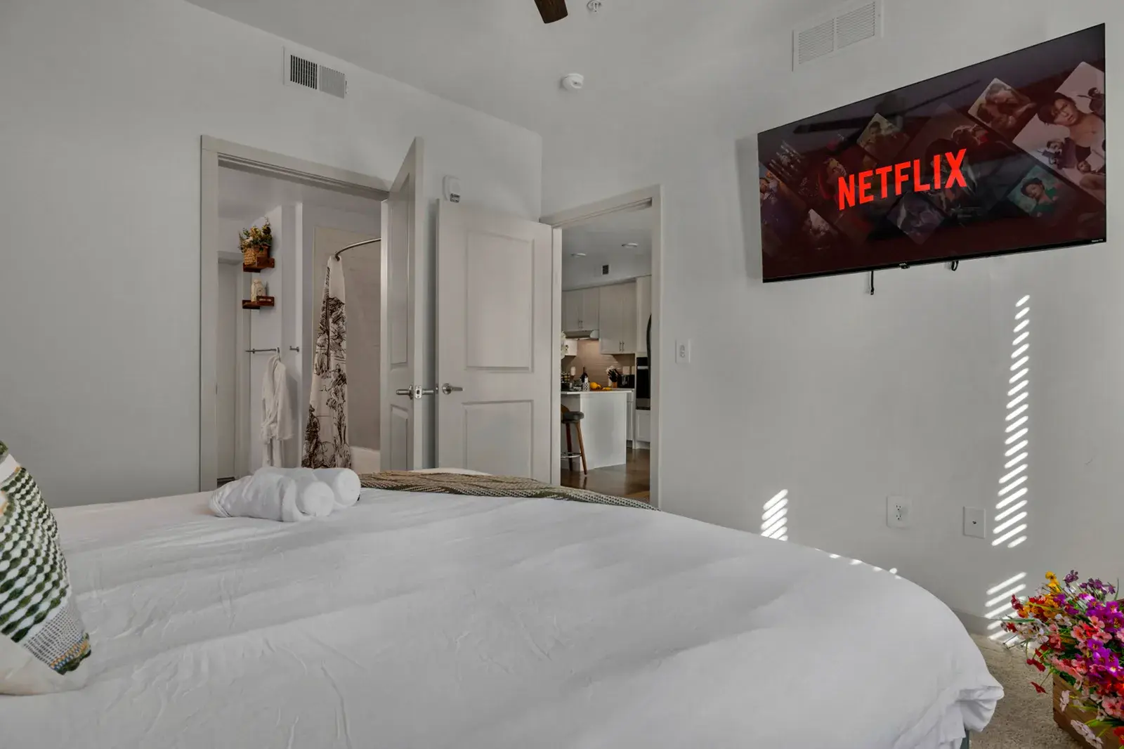 Bedroom with a TV
