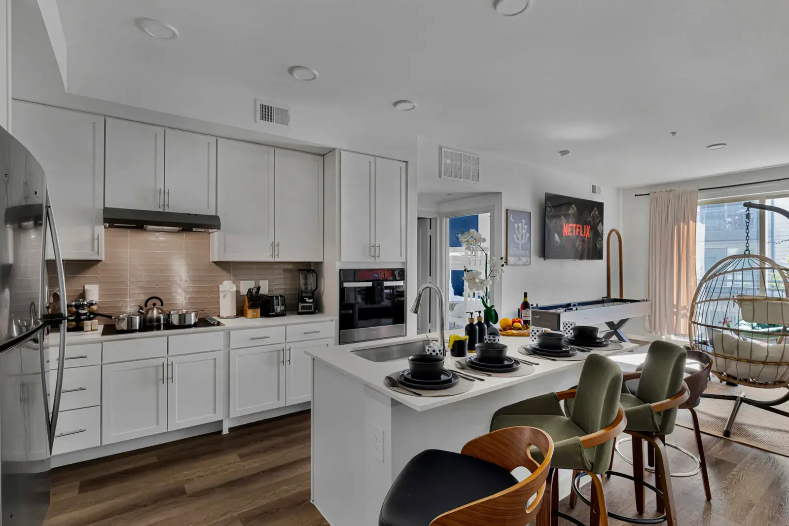 Kitchen with island seating