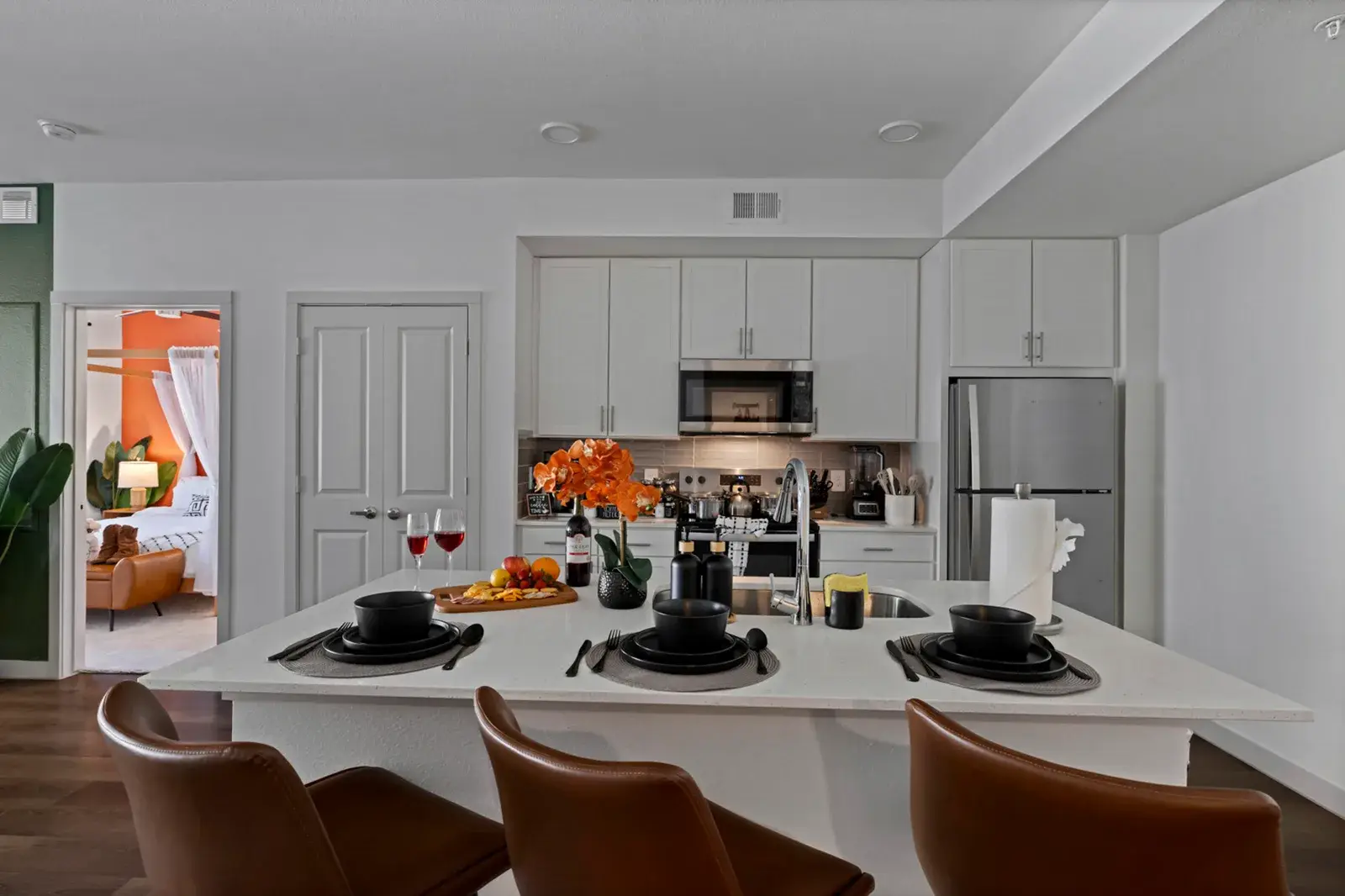 Kitchen with a large island