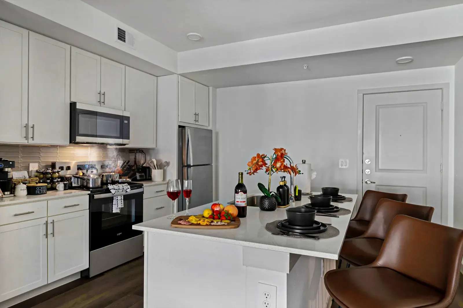 Kitchen with island seating