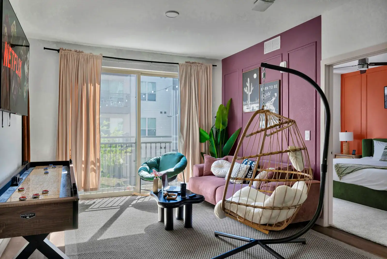 Living room with balcony access