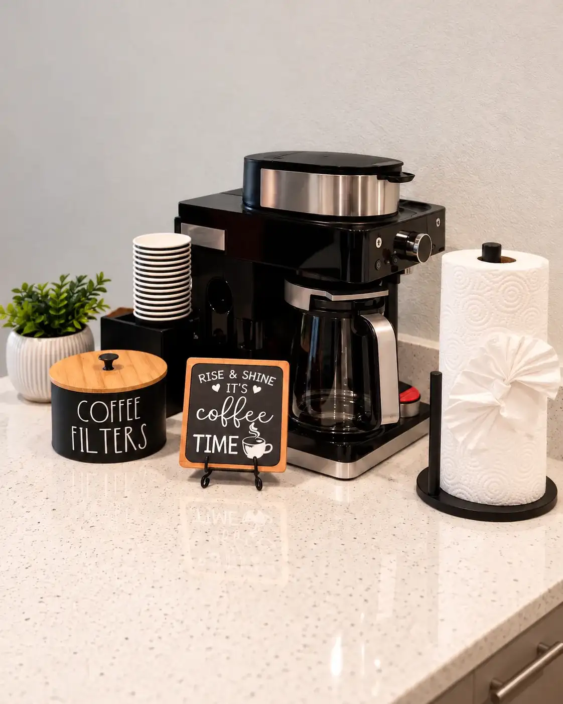 Coffee station in the kitchen