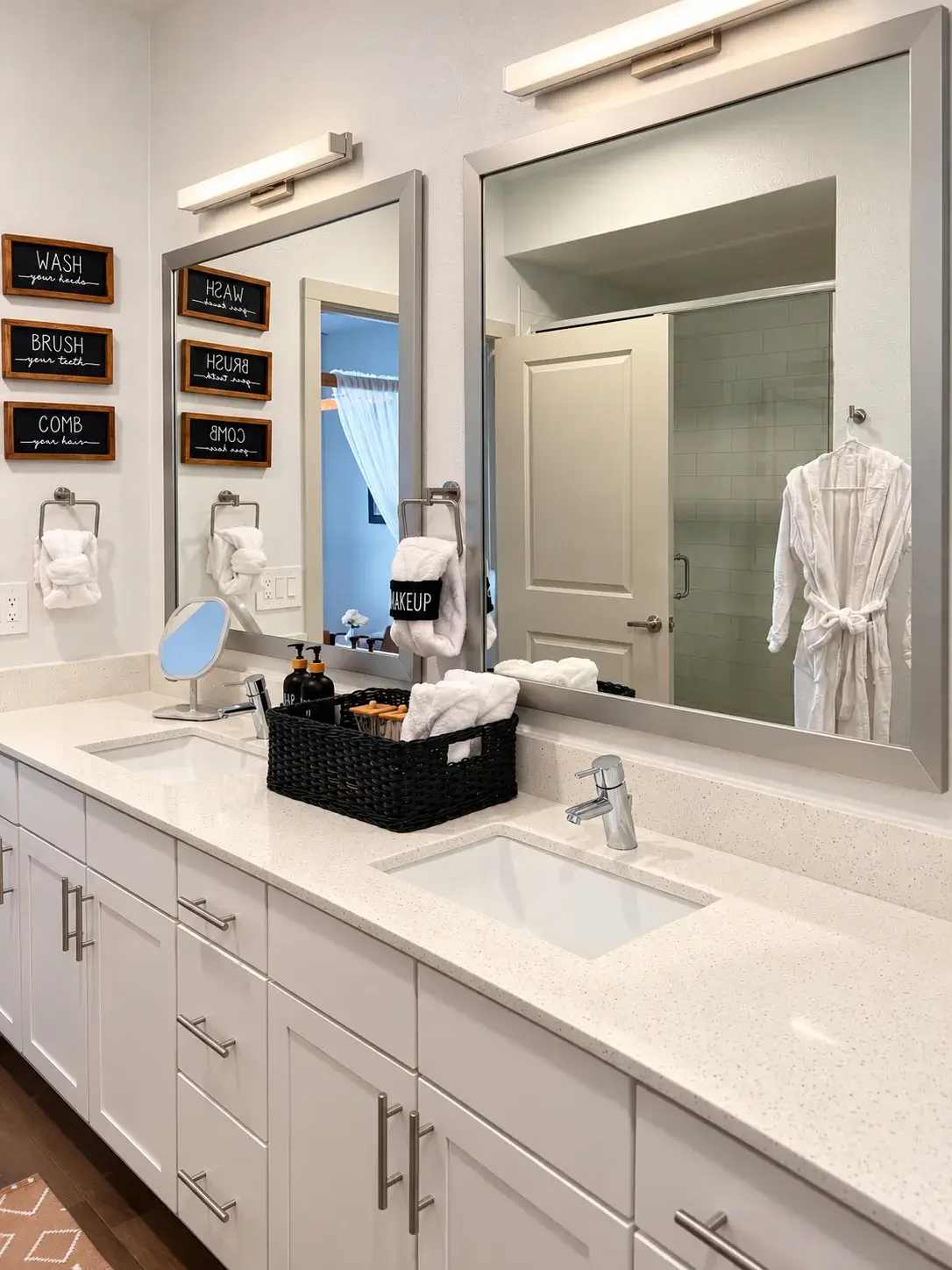 Bathroom with a double vanity