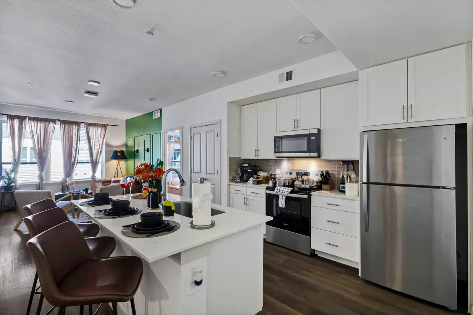 Kitchen and living space