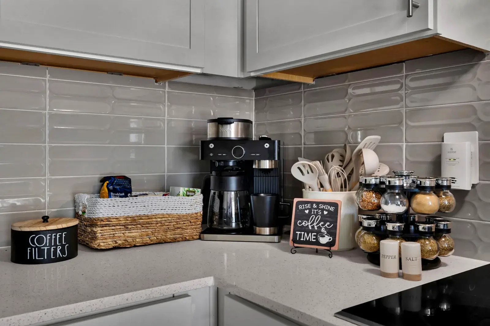 Coffee station in the kitchen