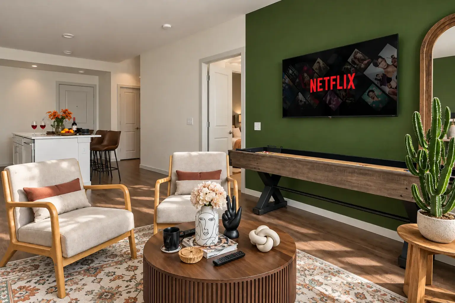 Living room with a TV