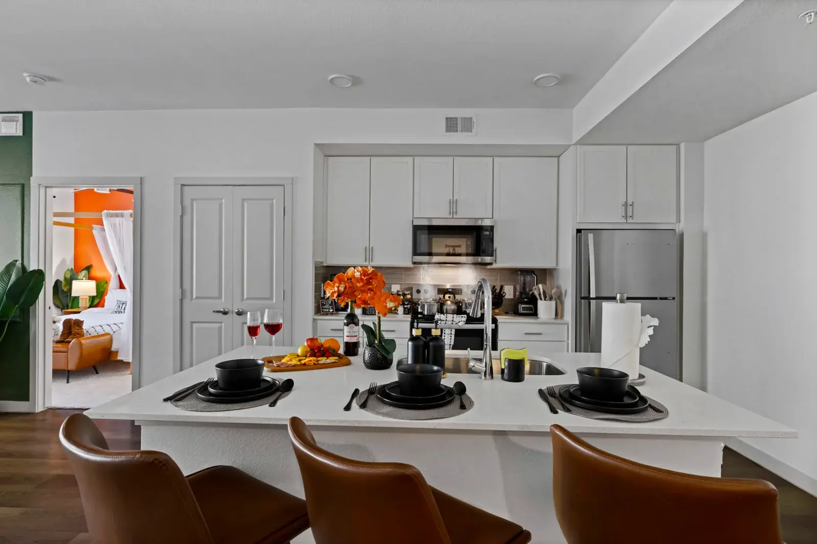 Kitchen with island seating